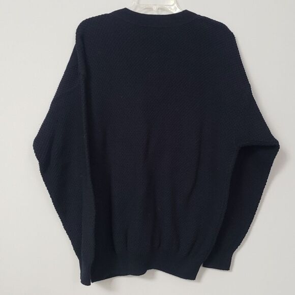 VTG Allen Solly Pro Tour Cardigan Sweater Mens Med V Neck Argyle Golf Oversized - Picture 4 of 6